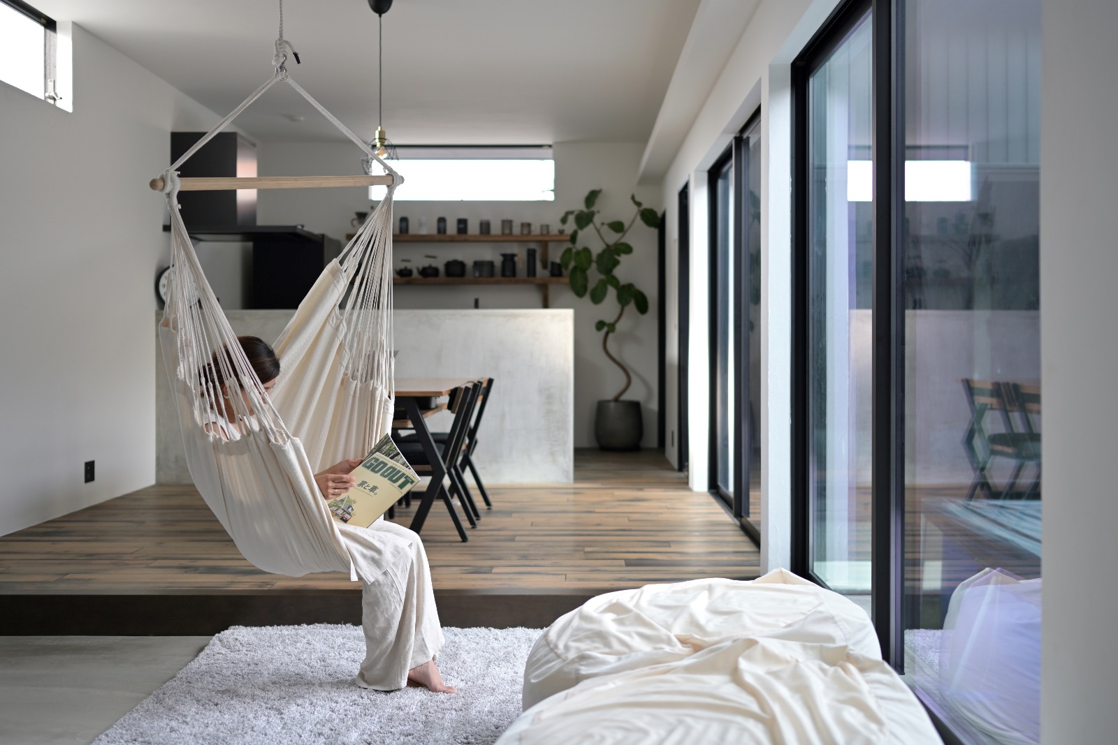 中と外が繋がる家